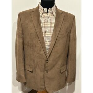 Lauren Ralph Lauren Blazer 46L‎ Brown Suit Jacket Classic Old Money Look Poly